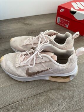 Nike Light Pink Sneakers with Rose Gold Swoosh